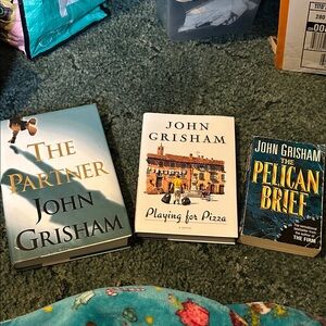 John Grisham Book Set - The Partner, Playing for Pizza, The Pelican Brief
